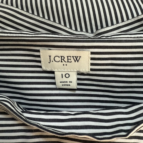 J. Crew Striped Funnelneck Top in Cotton Poplin - Picture 4 of 4